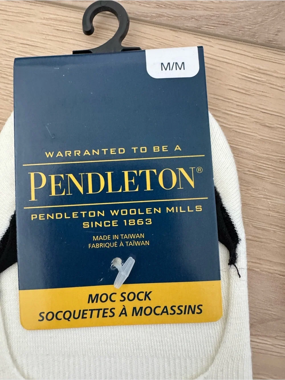 Pendleton Men’s Women’s  Moc Socks Navy & White Stripes 3 Pack Medium NWT